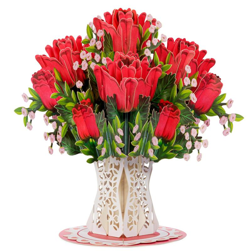 🌸🌸🌸Paper LoveFlower Bouquet Pop-UpCard