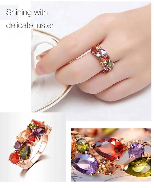 💎💍🌈Colored Zircon Jewelry Set