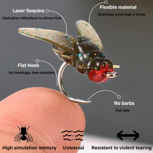 🔥Simulated Flies Fishing Attractor Bait Hook(20pcs)