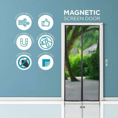 🔥Magnetic Screen Door（🔥 Limited-time offer with free gifts：1 x Pack Magic Tape Roll+1 x Packs of push pins）