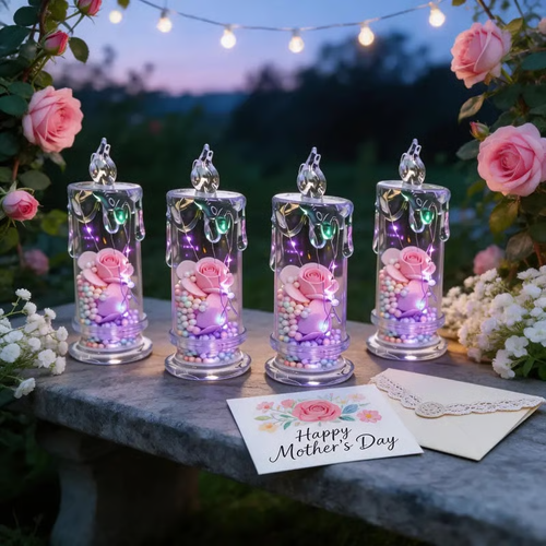 🌹Realistic Rose Candle Lights — Battery-Powered, Smoke-Free LED Roses for Home Decor, Weddings, Parties & Gifts ✨