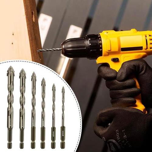 🌟🌟🌟New Four-Flute Sawtooth Eccentric Drill Bit Set(1 Set 6 PCS)
