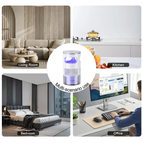 🦟 50% OFF NOW!🔇 Indoor LED Insect Killer – Bionic UV Trap and Night Light – Quiet and Safe for the Bedroom – Chemical-Free Mosquito Killer 💡