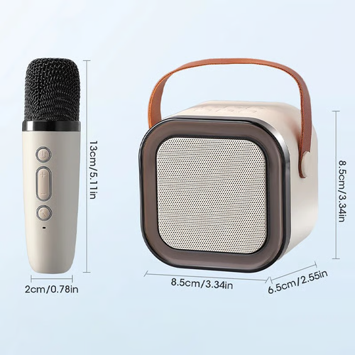 🎤✨Portable Bluetooth Karaoke Speaker with Dual Wireless Microphones - A Must-Have for Home KTVs