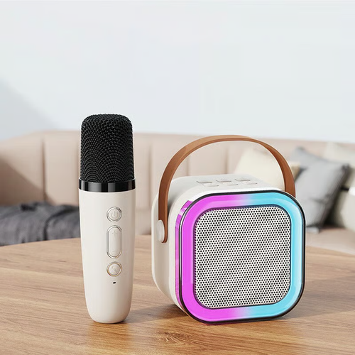🎤✨Portable Bluetooth Karaoke Speaker with Dual Wireless Microphones - A Must-Have for Home KTVs