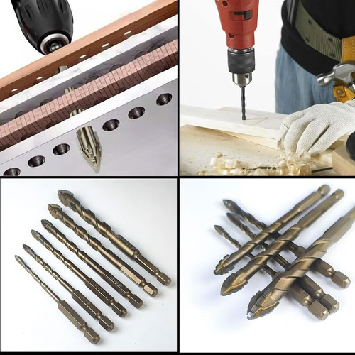 🌟🌟🌟New Four-Flute Sawtooth Eccentric Drill Bit Set(1 Set 6 PCS)