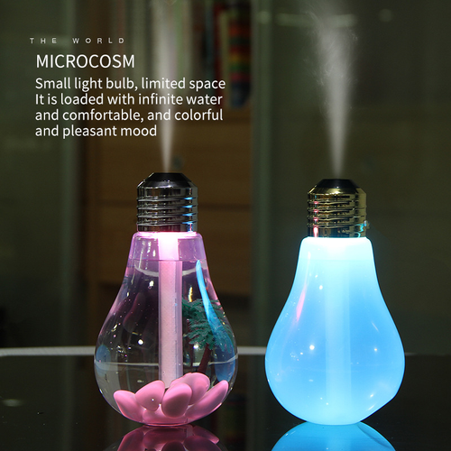 💡💡💡Air humidifier USB high mist sprayer for home, office, desktop, colorful light bulb