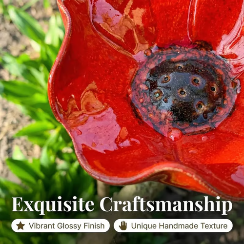 🌸 Everlasting Garden Blooms - Handmade Metal Flower Garden Stake🐦