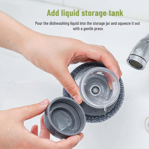 💖-Automatic Liquid Filling Good Handle Soap Dispense Palm Kitchen Brush for Bowl Sink Cleaning Pot Comfortable