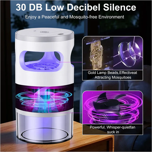 🦟 50% OFF NOW!🔇 Indoor LED Insect Killer – Bionic UV Trap and Night Light – Quiet and Safe for the Bedroom – Chemical-Free Mosquito Killer 💡