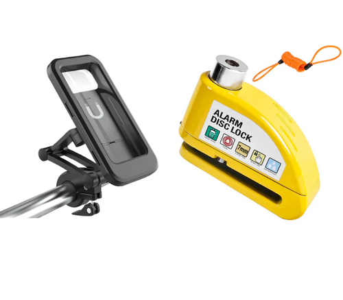 🔒 Motorcycle Bicycle Disc Brake Lock with Alarm | Instant security, effective deterrent 🚨