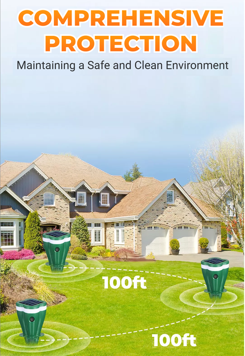 🐀🐦🐝Solar-powered ultrasonic animal deterrent