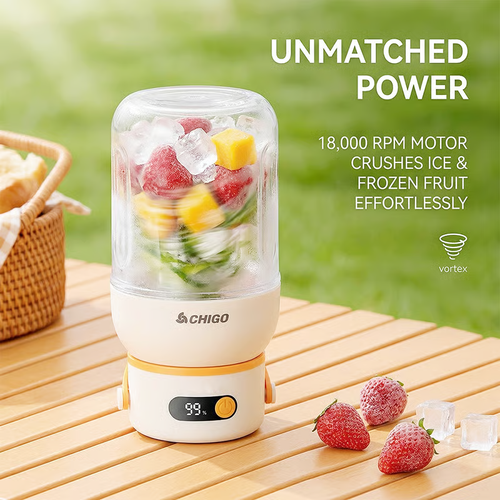 Portable Electric Juicer Cup with zero cord hassle 🥤: Drink fresh nutrient-rich smoothies without struggling with heavy blenders.🍓