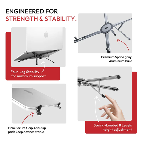 🔥🔥3-in-1 MagLock Stand - Laptop Riser, Phone & Tablet Stand