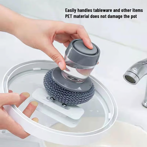 💖-Automatic Liquid Filling Good Handle Soap Dispense Palm Kitchen Brush for Bowl Sink Cleaning Pot Comfortable