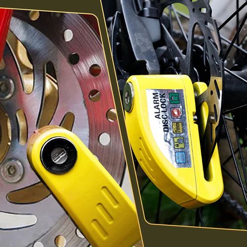 🔒 Motorcycle Bicycle Disc Brake Lock with Alarm | Instant security, effective deterrent 🚨