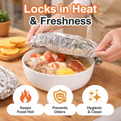 🥘Aluminum Foil Heat Shield Covers – No Plastic 🥘(100pcs)