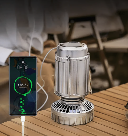 💡🔦4-in-1 Solar Fan Lantern