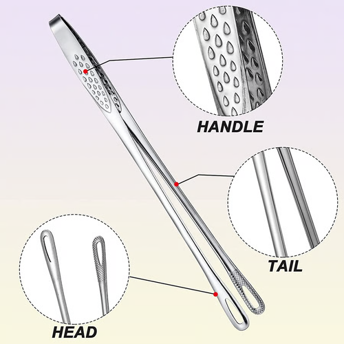 😀😀😀Stainless Steel Grill Tongs