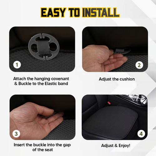 🔥🔥Breathable & Anti-Slip Viscose filament Car Seat Covers(Black,🔥Fullset (2 Front Seats + Full Backseats))