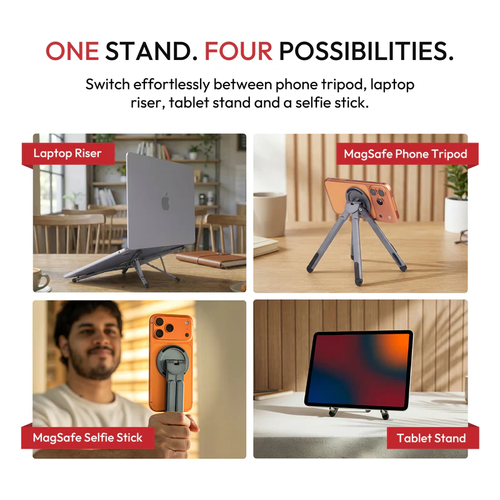 🔥🔥3-in-1 MagLock Stand - Laptop Riser, Phone & Tablet Stand