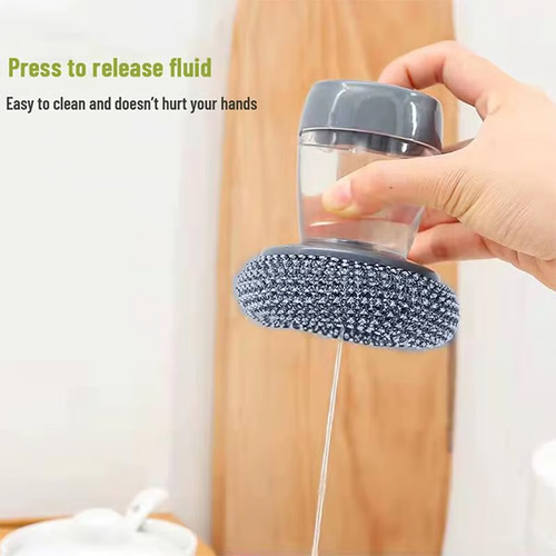 💖-Automatic Liquid Filling Good Handle Soap Dispense Palm Kitchen Brush for Bowl Sink Cleaning Pot Comfortable