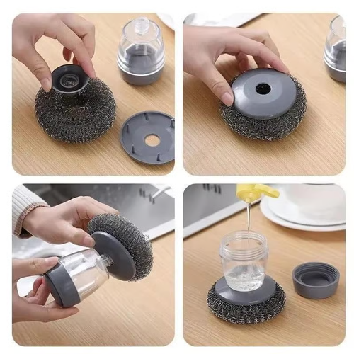 💖-Automatic Liquid Filling Good Handle Soap Dispense Palm Kitchen Brush for Bowl Sink Cleaning Pot Comfortable