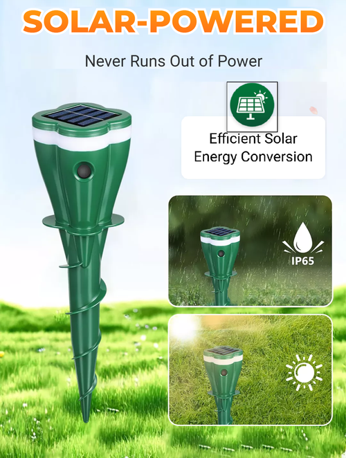 🐀🐦🐝Solar-powered ultrasonic animal deterrent