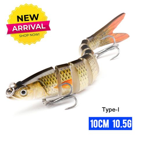 10cm Sinking Wobblers Fishing Lures Jointed Crankbait Swimbait 8 Segment Hard Artificial Bait For Fishing Tackle Lure