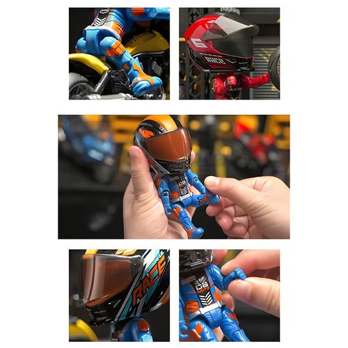 Figurine transformable de casque de moto