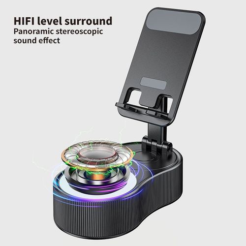 5 in 1 Bluetooth Speaker with HD Sound Phone Holder and Emergency Charger for Car Outdoor