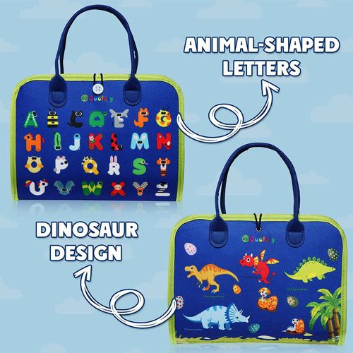 Montessori Busy Board for Kids - Felt Learning Toys with Lacing Counting and Dressing Skills
