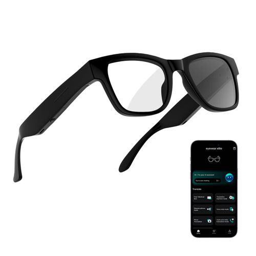 Lunettes intelligentes avec IA, Bluetooth, traduction en temps réel, musique et appels mains libres
