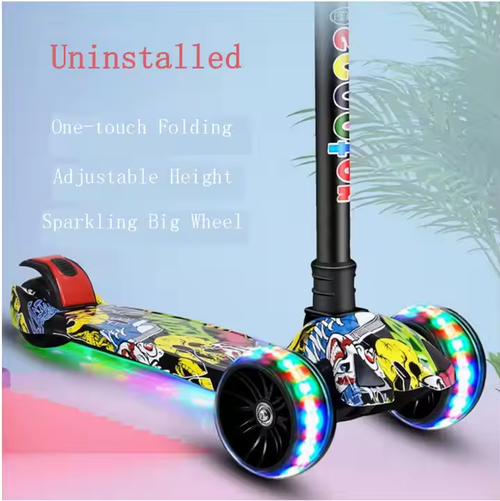 Trotinete infantil com pedal e altura ajustável