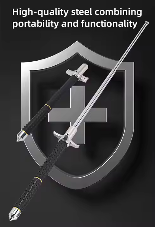 Bastão telescópico para arma de defesa pessoal