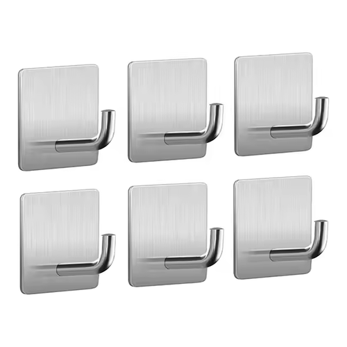 Ganchos de metal para utensílios de cozinha e toalhas de banho com adesivo forte, 1 pacote de 10 unidades