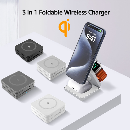 3-in-1 Magnetic Folding Wireless Charger