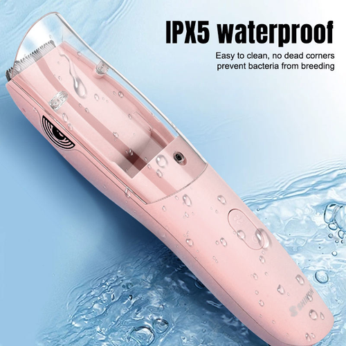 Fully washable, silent electric hair clipper for adults and babies with automatic hair suction.