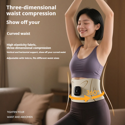 Multifunctional portable EMS microcurrent abdominal and waist massage slimming belt