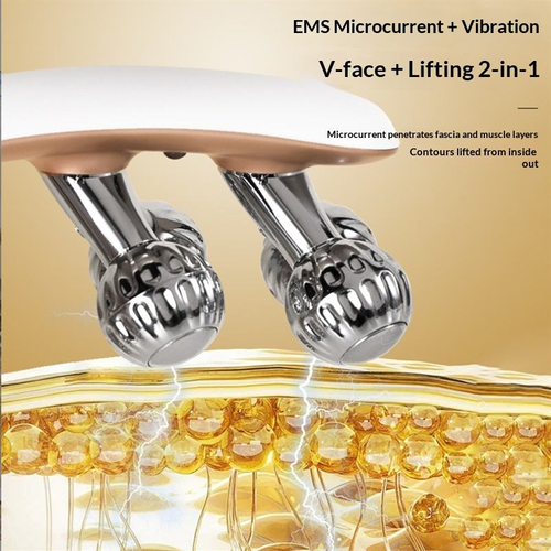 Y-shaped EMS Radio Frequency Microcurrent Vibration Facial and Neck Beauty Device