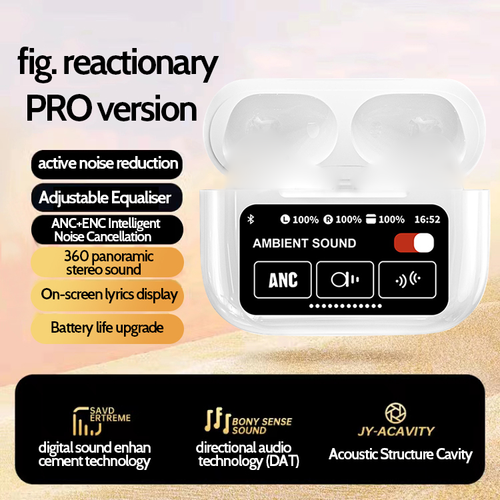 LED touchscreen in-ear waterproof sports headphones