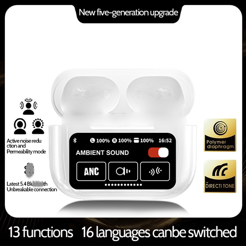 LED touchscreen in-ear waterproof sports headphones