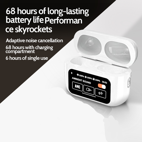 LED touchscreen in-ear waterproof sports headphones