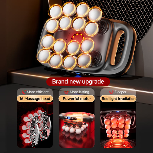 Professional-grade intelligent sixteen-head fascia gun, a multi-functional massager for full-body deep relaxation and percussive massage at home.