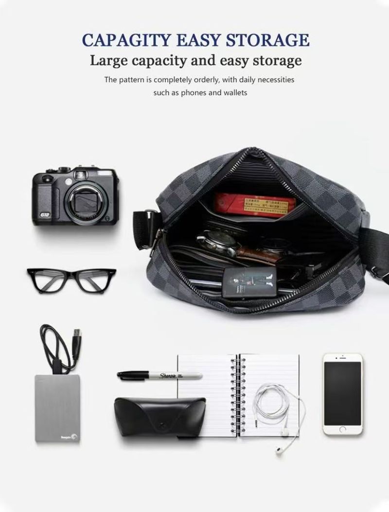 Luxury Jewelry Lion Men's Shoulder Bag Black City Minimalism！！😍