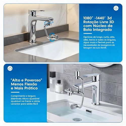 CityDry – Extensor de aerador de torneira rotativo. Kit de atualização fácil de usar, compatível com 95% das torneiras. Controle em todos os ângulos. Extensor de aerador de torneira rotativo, adequado para torneiras de pias de cozinha e banheiro. Inclui acessório para pulverização em 2 modos diferentes.