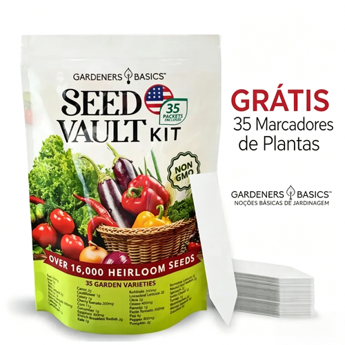 Kit de Armazenamento de Sementes de Legumes – Pacote com 35 variedades, ideal para cultivo em casa e para armazenar sementes de legumes tradicionais. Ótimo presente para quem gosta de jardinagem.