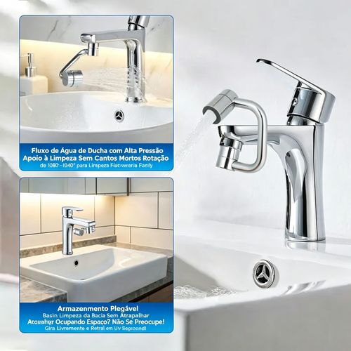 CityDry – Extensor de aerador de torneira rotativo. Kit de atualização fácil de usar, compatível com 95% das torneiras. Controle em todos os ângulos. Extensor de aerador de torneira rotativo, adequado para torneiras de pias de cozinha e banheiro. Inclui acessório para pulverização em 2 modos diferentes.