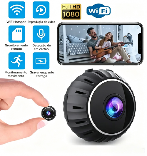Mini câmara espiã escondida, câmara babysitter sem fios, câmara babysitter Wi-Fi, segurança residencial HD 1080P DVR