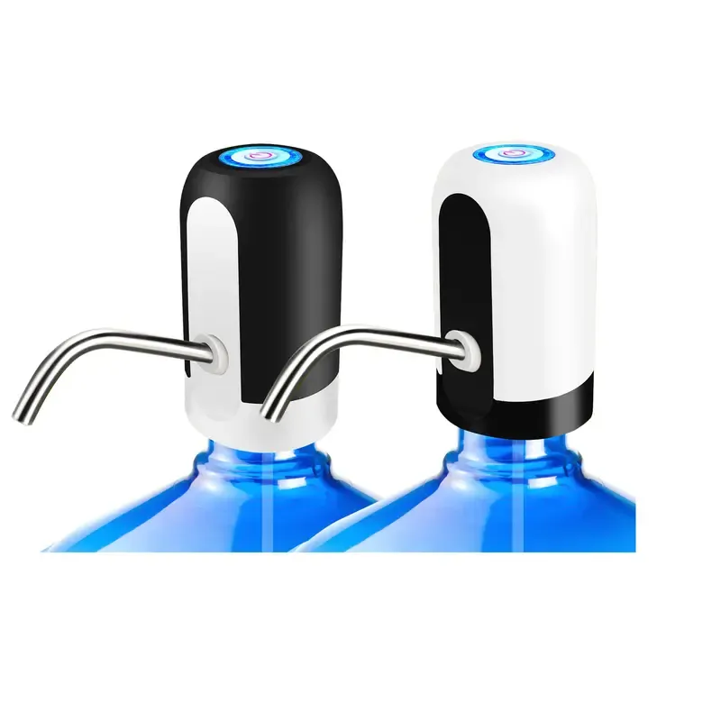 Dispensador de água de garrafa de 5 galões - chaleira de 5 galões bomba de água recarregável USB, sem BPA, mangueira de silicone de grau alimentar, bico de aço inoxidável - bateria recarregável 60-80 dias, cozinha ao ar livre Escritório de campismo Operação simples